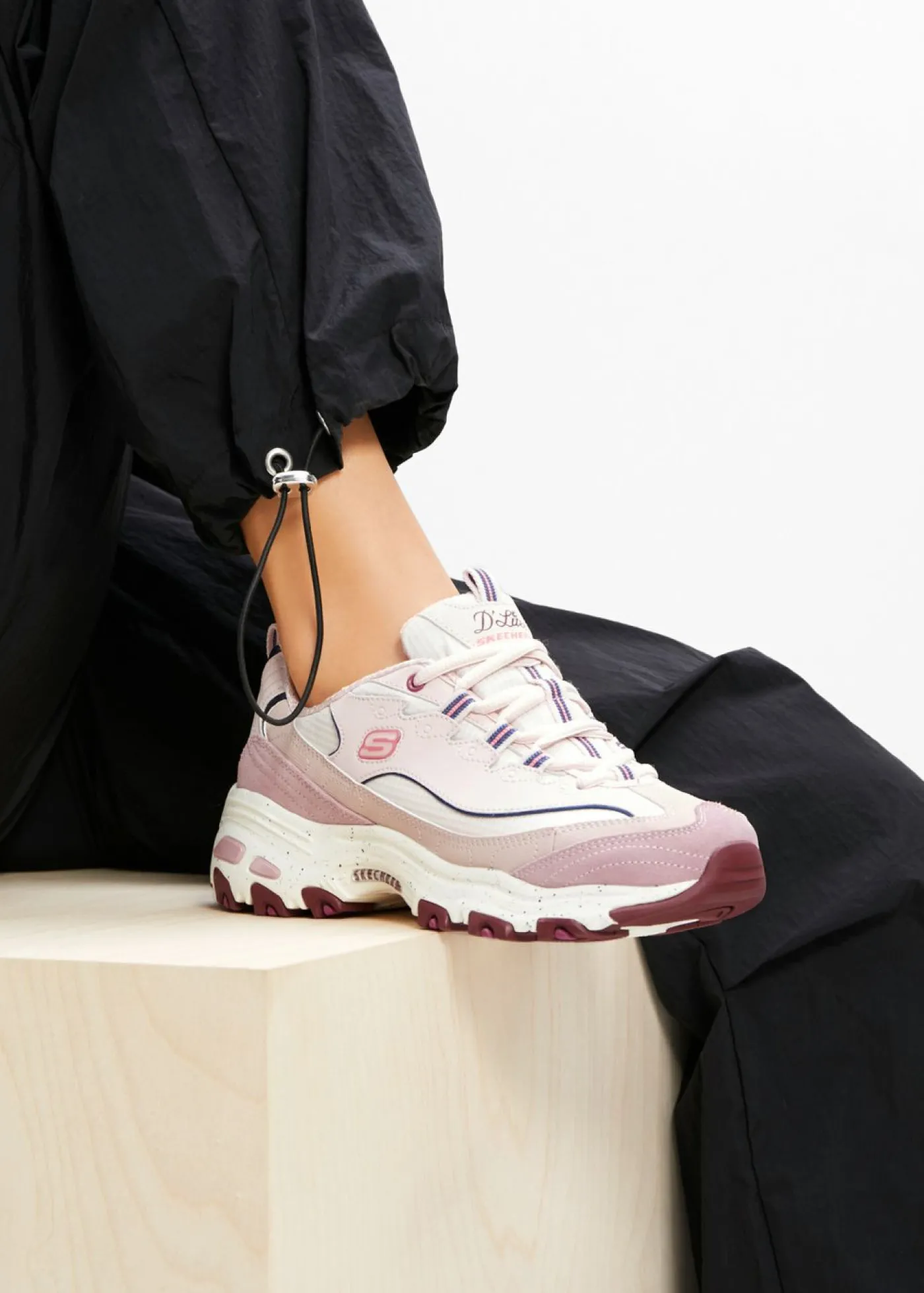 bonprix Skechers Zapatillas chunky de Skechers con espuma viscoelástica Rosa Clearance