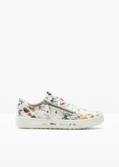 bonprix Jana Zapatillas cómodas Jana de ancho cómodo blanco con flores Clearance