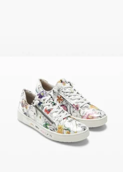 bonprix Jana Zapatillas cómodas Jana de ancho cómodo blanco con flores Clearance
