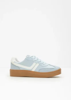 bonprix bonprix Zapatillas con plataforma de estilo retro Azul pálido/blanco Outlet