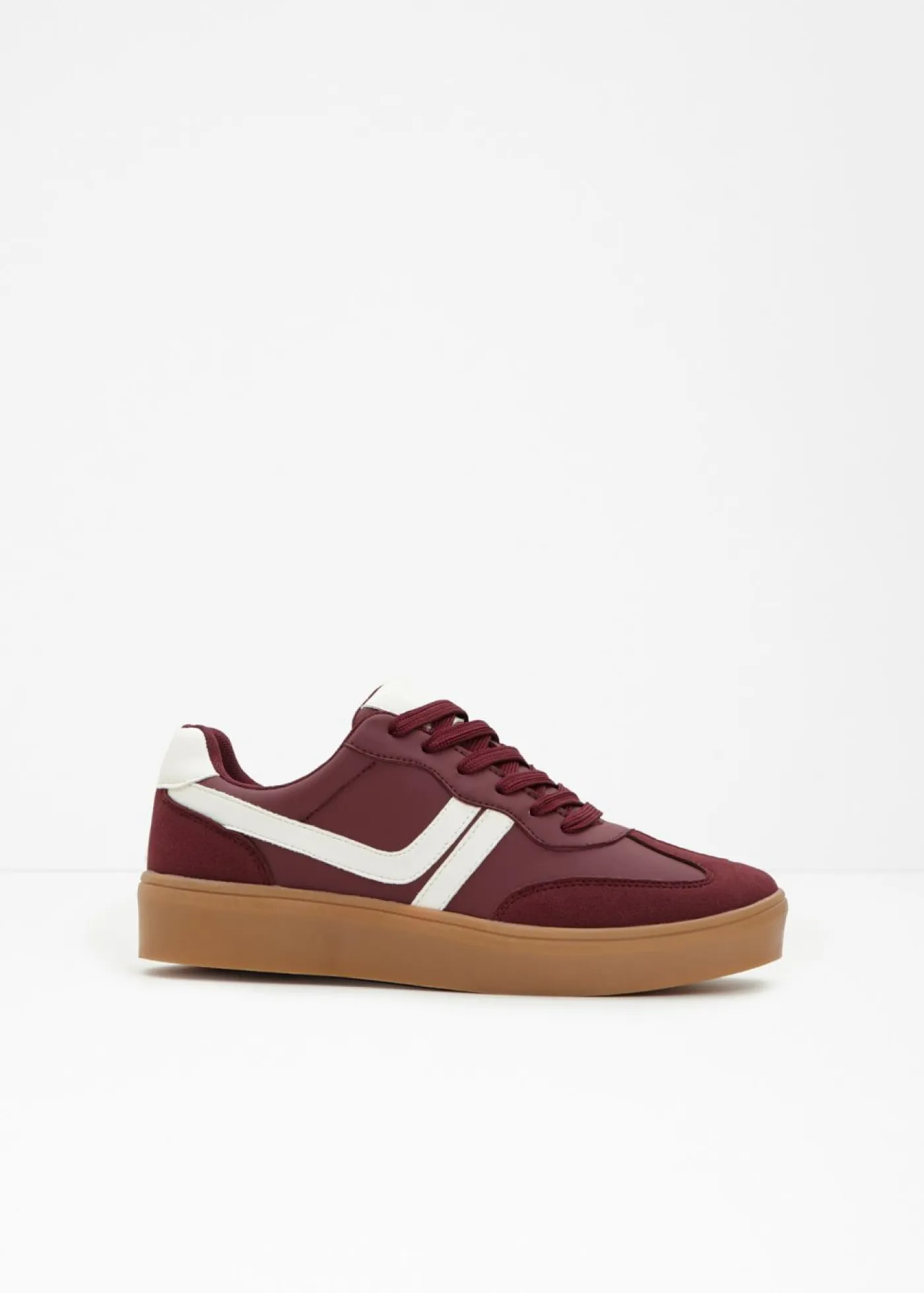 bonprix bonprix Zapatillas con plataforma de estilo retro rojo rubí/blanco perla Outlet