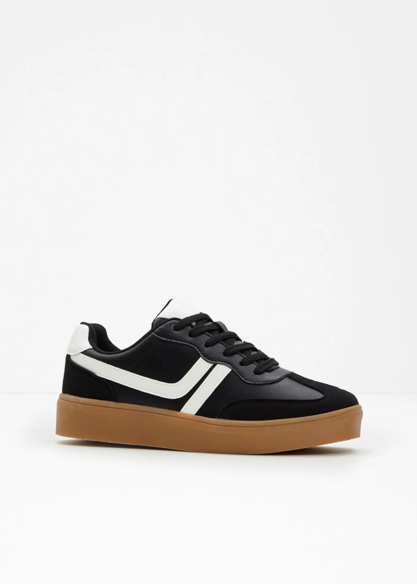 bonprix bonprix Zapatillas con plataforma de estilo retro Negro-blanco Hot