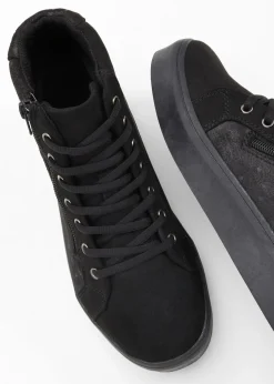 bonprix bonprix Zapatillas de caña alta con patrón floral Negro Best