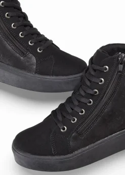 bonprix bonprix Zapatillas de caña alta con patrón floral Negro Best