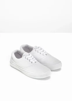 bonprix bonprix Zapatillas de lona de algodón Blanco Outlet