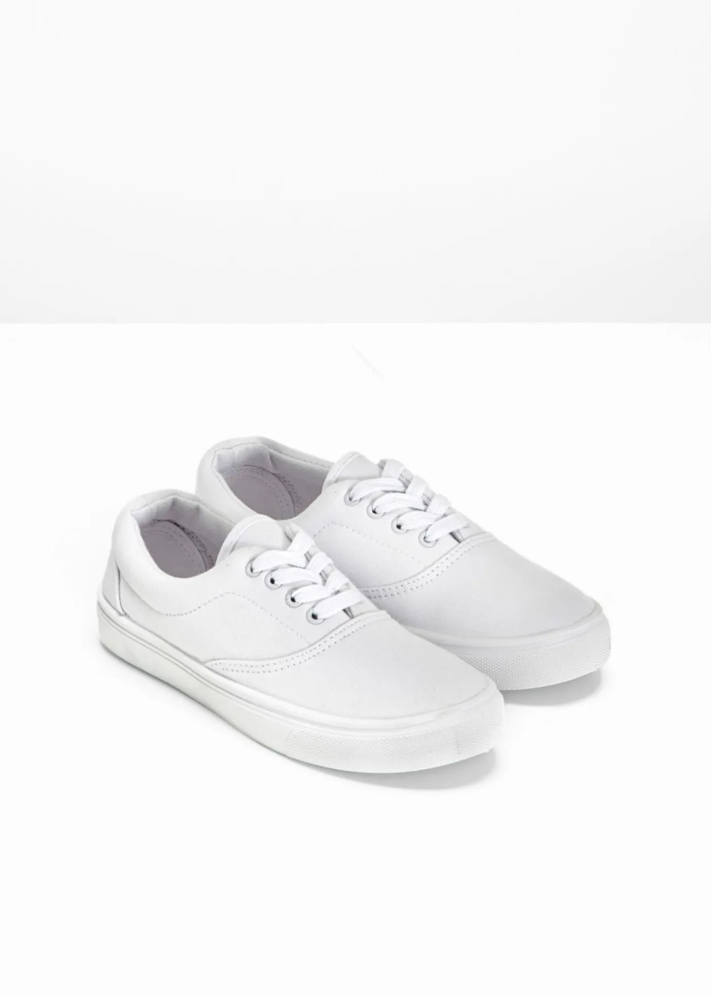 bonprix bonprix Zapatillas de lona de algodón Blanco Outlet
