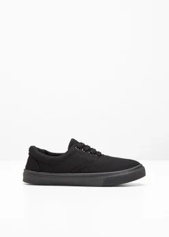 bonprix bonprix Zapatillas de lona de algodón Negro Outlet