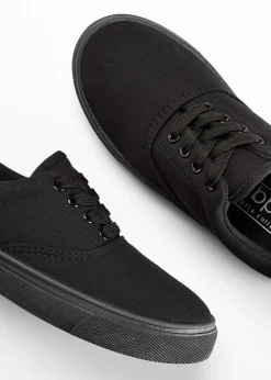 bonprix bonprix Zapatillas de lona de algodón Negro Outlet