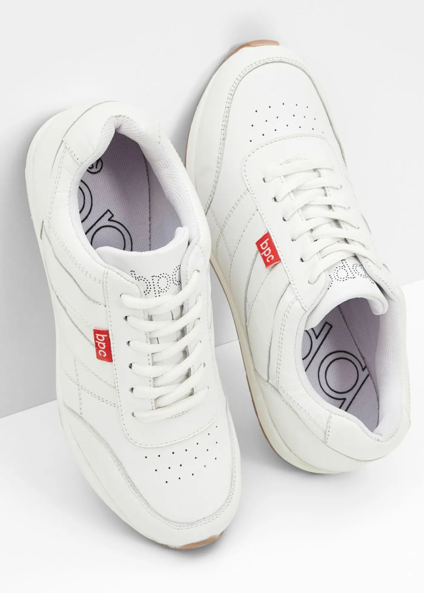 bonprix bonprix Zapatillas de piel Blanco Discount