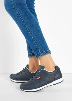 bonprix bonprix Zapatillas de piel Azul marino Sale