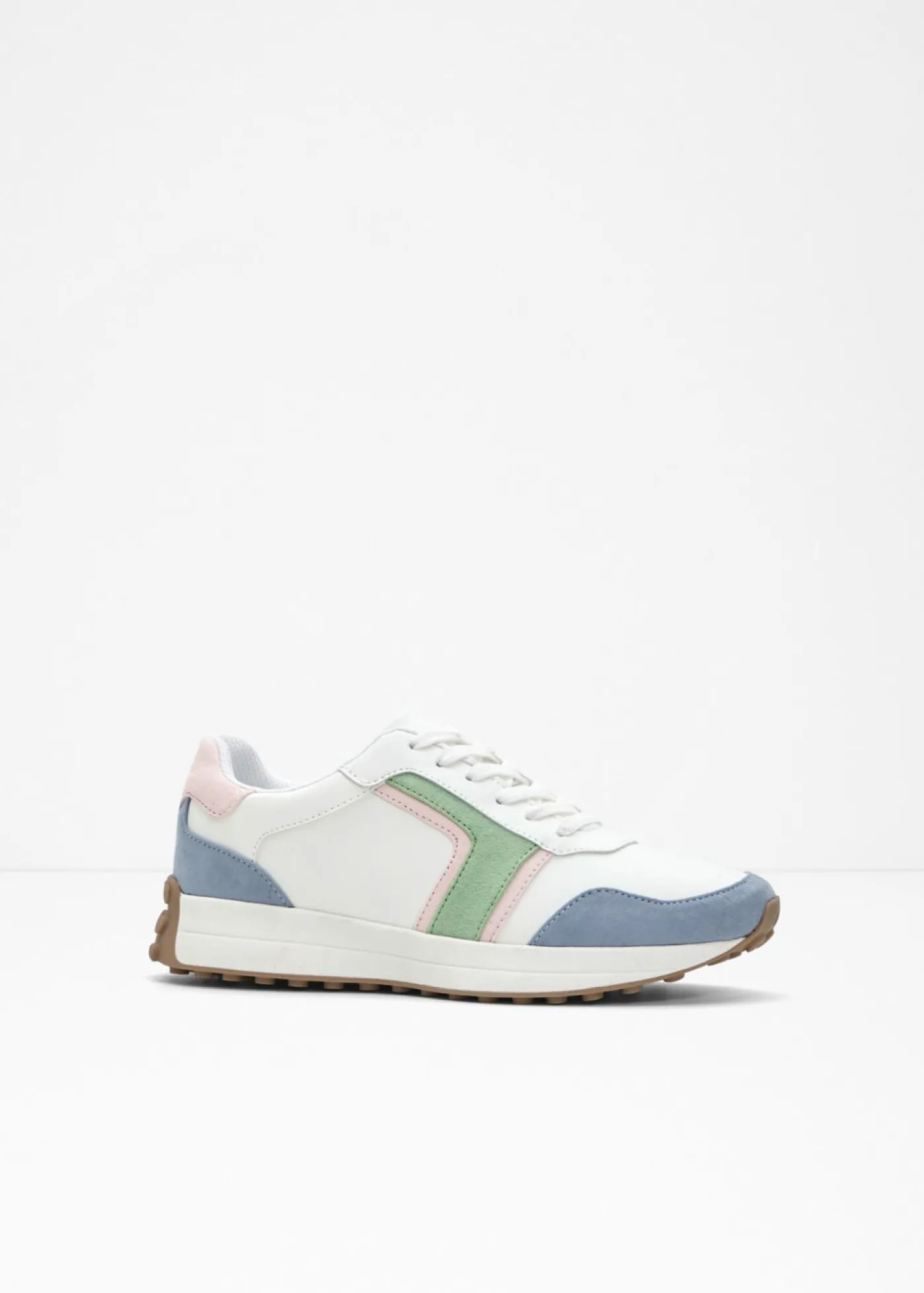bonprix bonprix Zapatillas deportivas blanco-rosa pálido-verde-azul Outlet