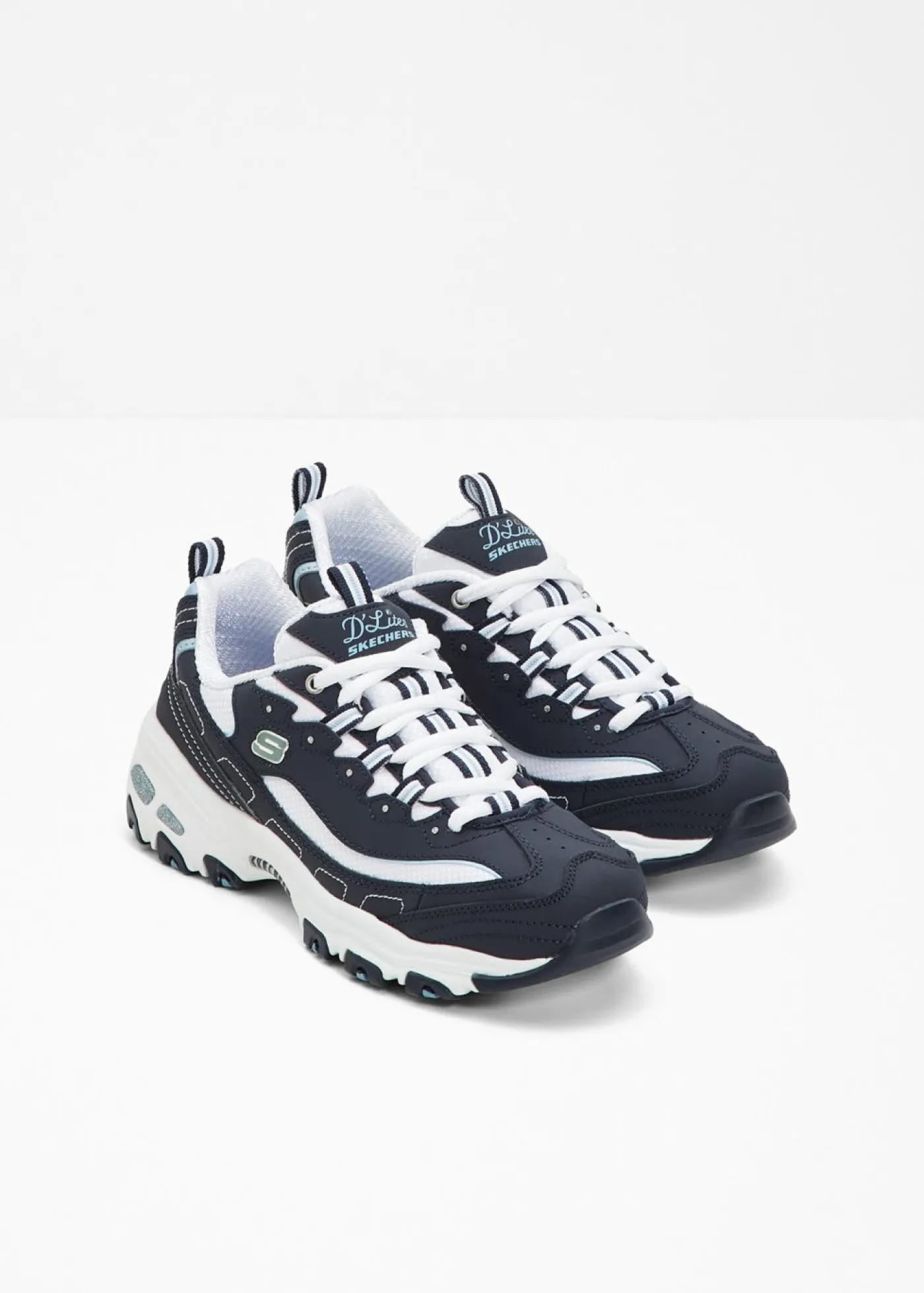bonprix Skechers Zapatillas deportivas chunky de piel de Skechers Azul marino-blanco Best