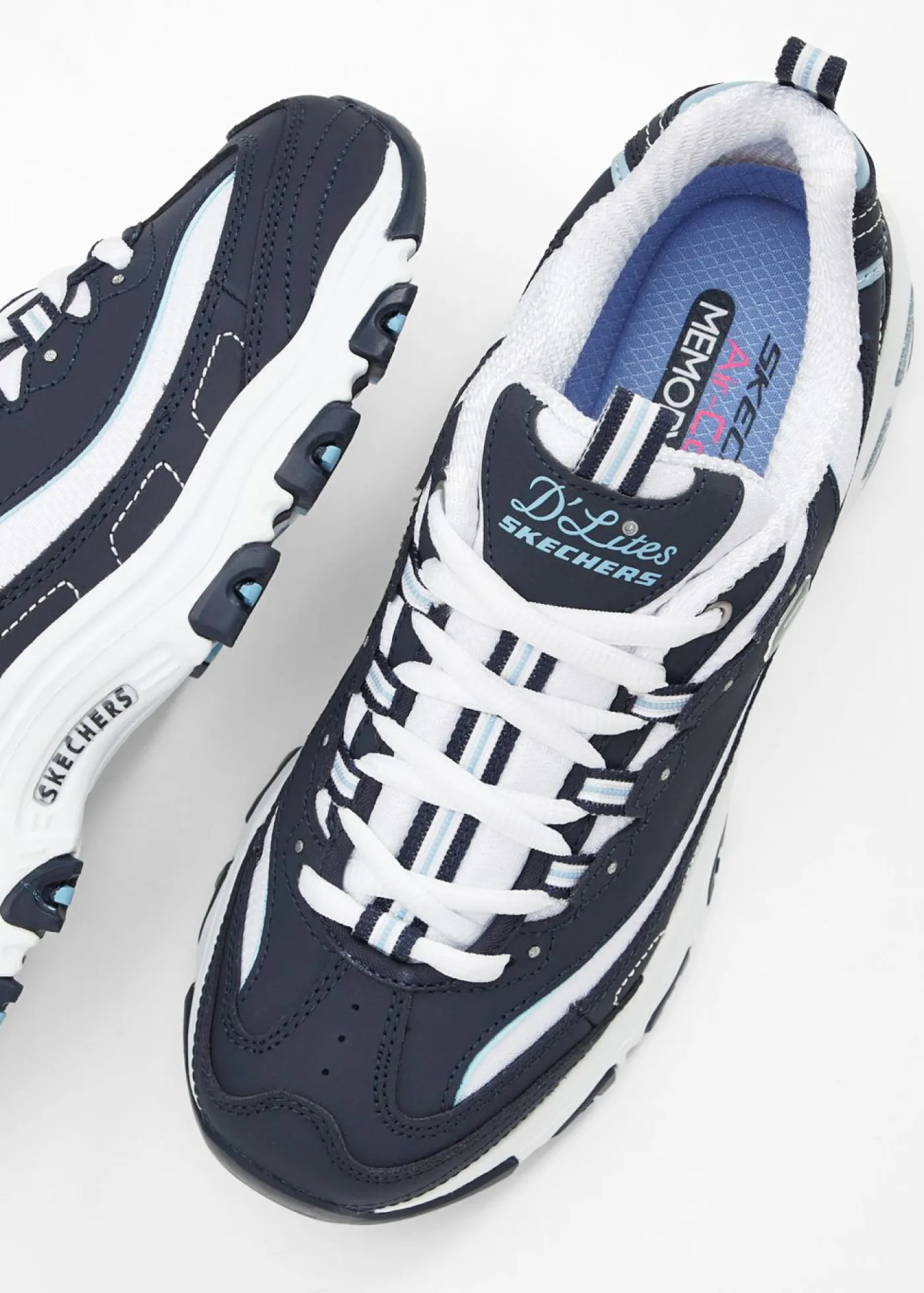 bonprix Skechers Zapatillas deportivas chunky de piel de Skechers Azul marino-blanco Best