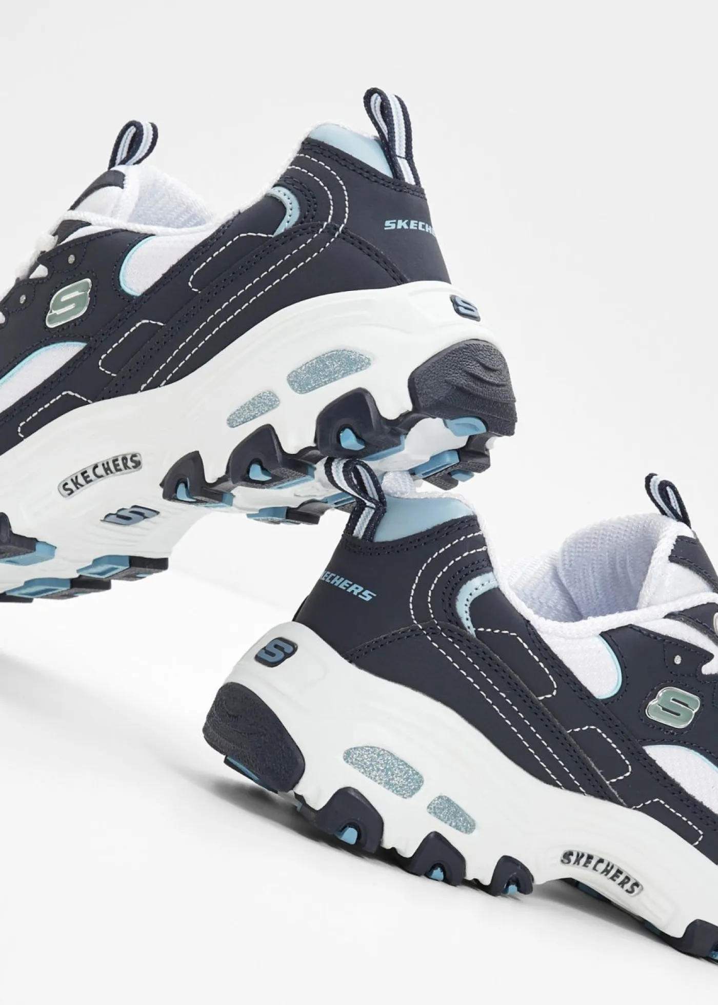 bonprix Skechers Zapatillas deportivas chunky de piel de Skechers Azul marino-blanco Best