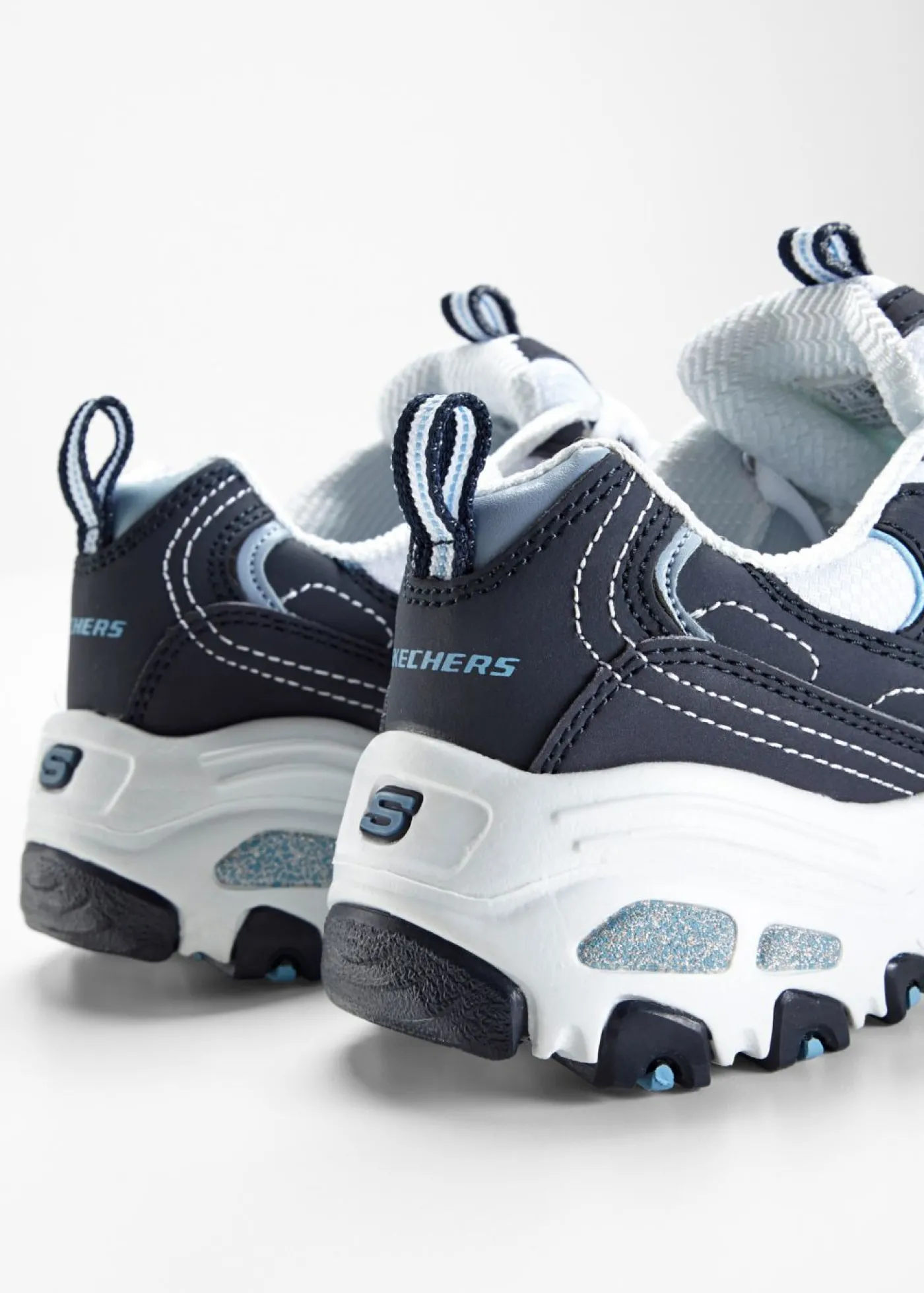 bonprix Skechers Zapatillas deportivas chunky de piel de Skechers Azul marino-blanco Best