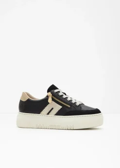 bonprix Rieker Zapatillas deportivas cómodas de Rieker de piel con plataforma Negro Outlet