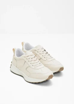 bonprix bonprix Zapatillas deportivas con detalles metálicos Crema