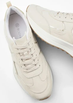 bonprix bonprix Zapatillas deportivas con detalles metálicos Crema