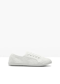 bonprix bonprix Zapatillas deportivas con encaje Blanco