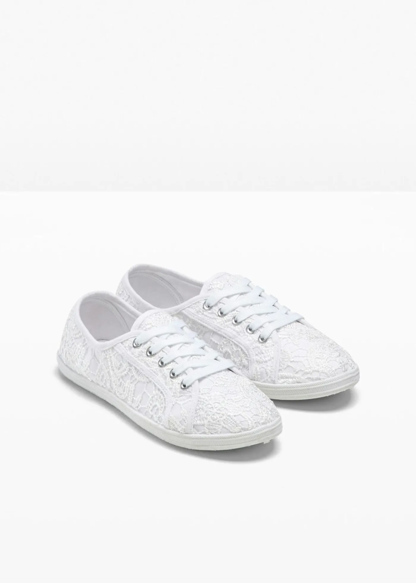 bonprix bonprix Zapatillas deportivas con encaje Blanco