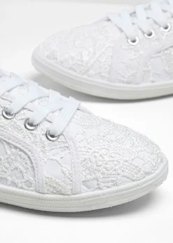 bonprix bonprix Zapatillas deportivas con encaje Blanco