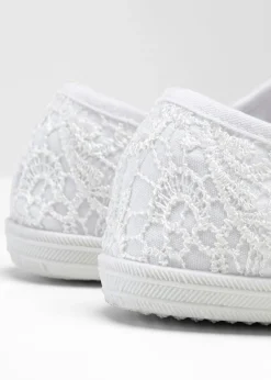 bonprix bonprix Zapatillas deportivas con encaje Blanco