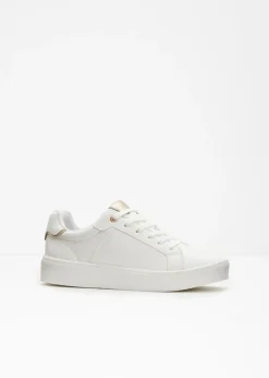 bonprix bonprix Zapatillas deportivas con plantilla acolchada blanco/oro rosa metálico Discount