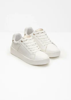 bonprix bonprix Zapatillas deportivas con plantilla acolchada blanco/oro rosa metálico Discount
