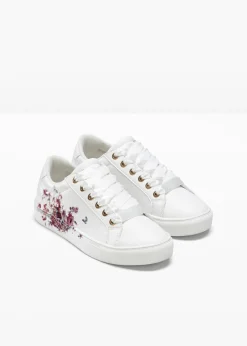 bonprix bonprix Zapatillas deportivas con estampado de flores Blanco de flores Hot