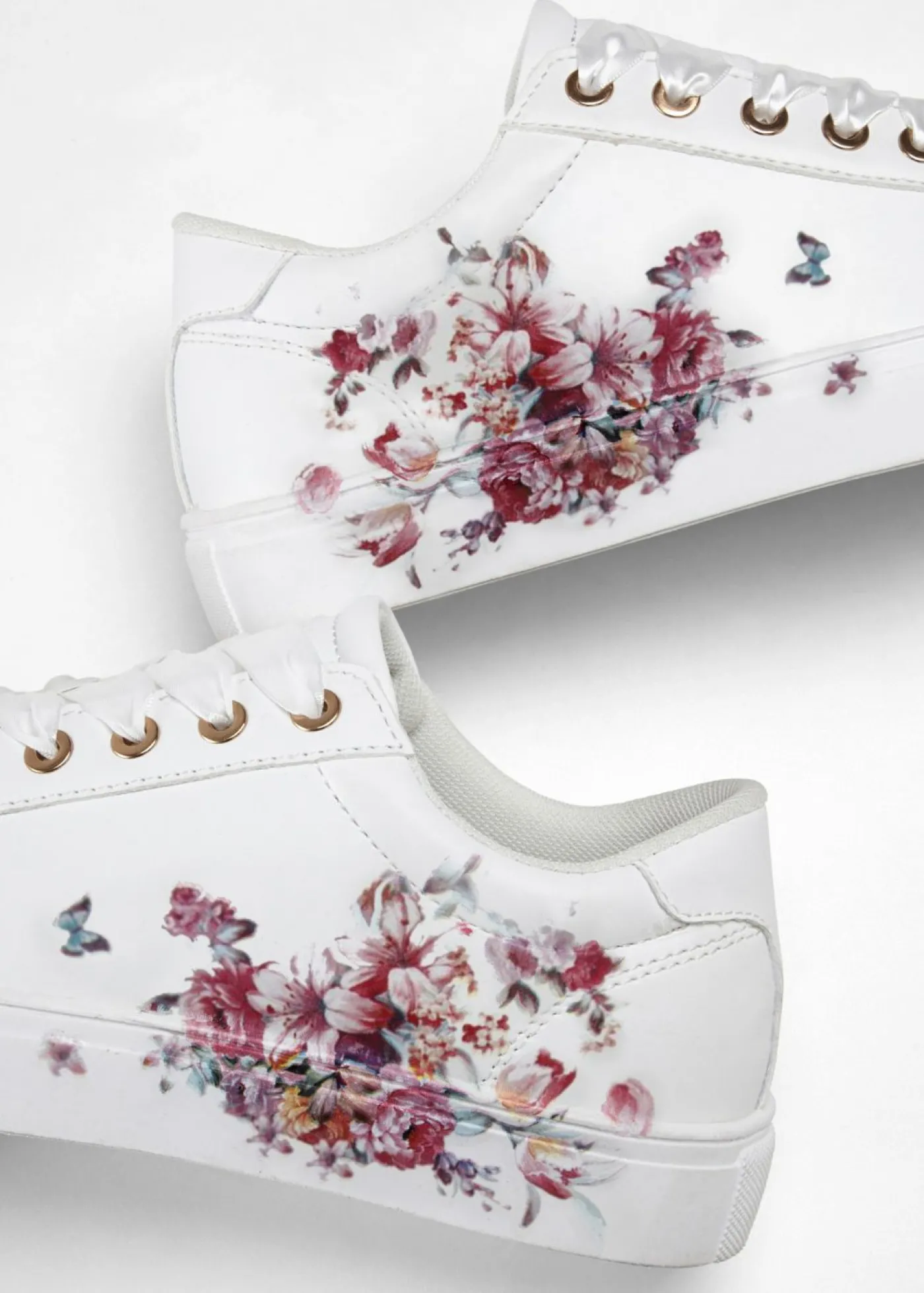 bonprix bonprix Zapatillas deportivas con estampado de flores Blanco de flores Hot