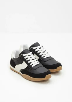 bonprix bonprix Zapatillas deportivas de estilo retro Negro-blanco Clearance