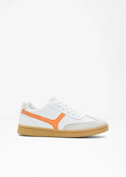 bonprix bonprix Zapatillas deportivas de estilo retro Blanco-naranja