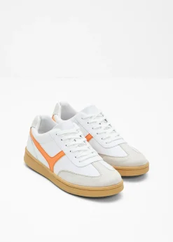 bonprix bonprix Zapatillas deportivas de estilo retro Blanco-naranja