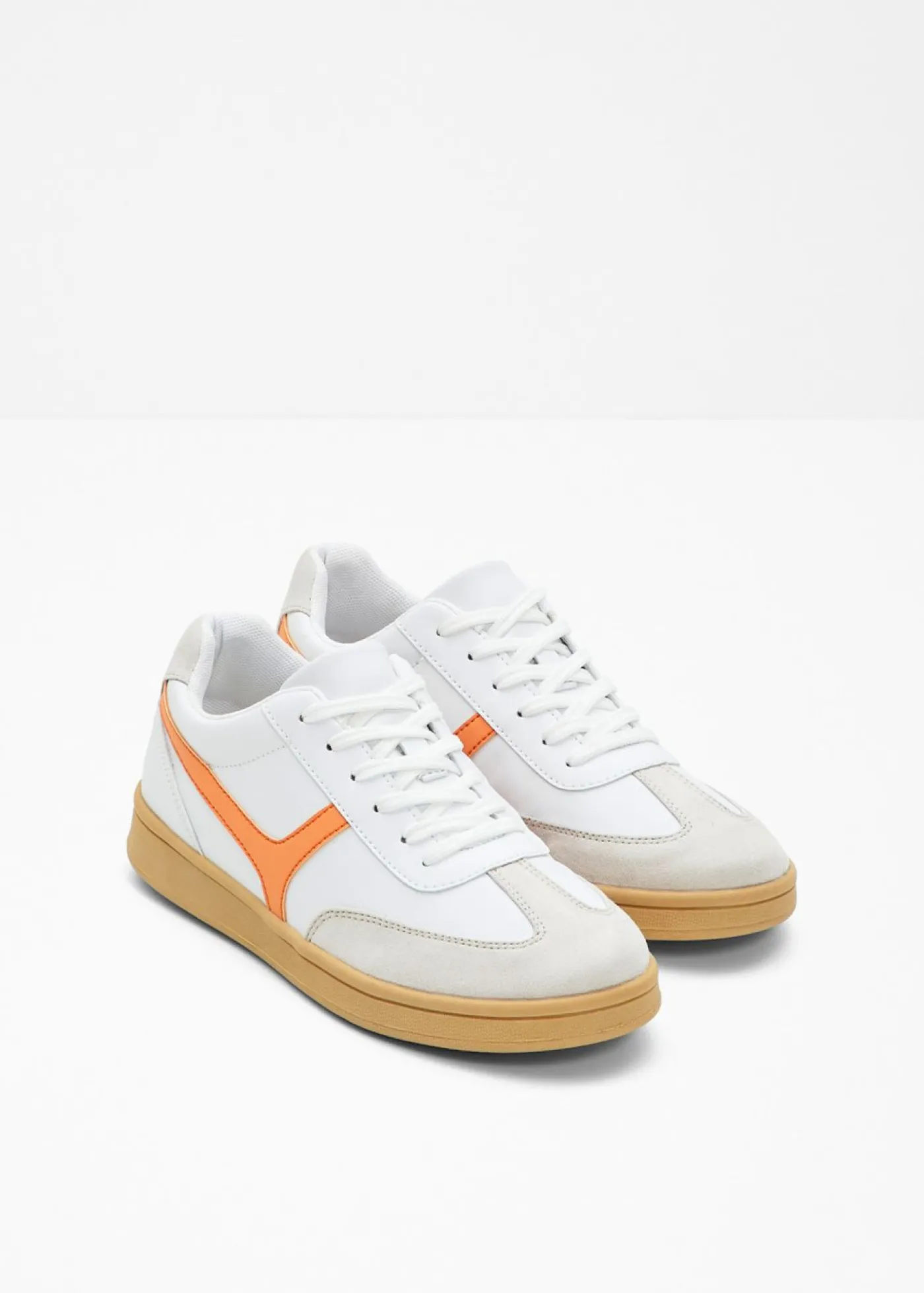 bonprix bonprix Zapatillas deportivas de estilo retro Blanco-naranja