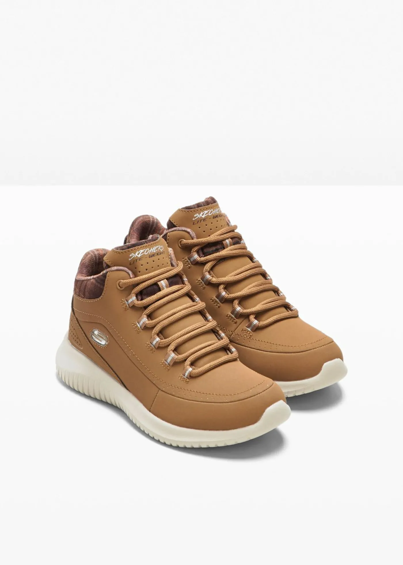 bonprix Skechers Zapatillas deportivas de caña alta de Skechers con espuma viscoelástica Camel