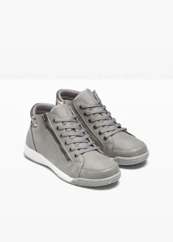 bonprix bonprix Zapatillas deportivas de caña alta con cremallera Gris