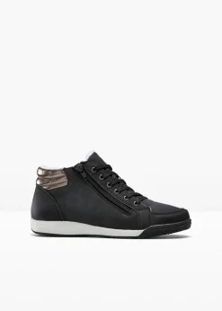 bonprix bonprix Zapatillas deportivas de caña alta con cremallera Negro New