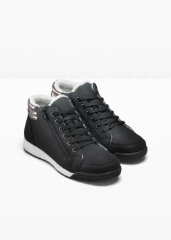 bonprix bonprix Zapatillas deportivas de caña alta con cremallera Negro New
