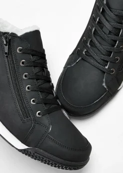 bonprix bonprix Zapatillas deportivas de caña alta con cremallera Negro New