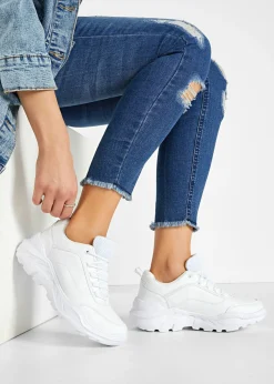 bonprix bonprix Zapatillas deportivas tipo chunky con suela ligera Blanco Sale