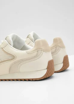 bonprix bonprix Zapatillas deportivas tipo chunky con inserto de malla Blanco perla-beige Sale