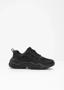 bonprix bonprix Zapatillas deportivas tipo chunky con inserto de malla Negro Sale