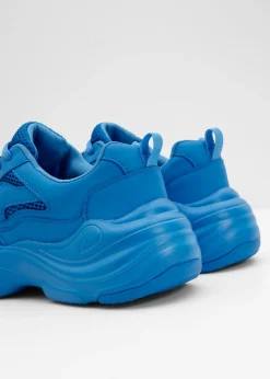 bonprix bonprix Zapatillas deportivas tipo chunky con inserto de malla azul brillante Discount