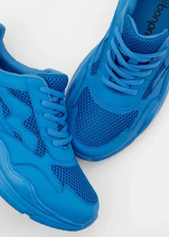 bonprix bonprix Zapatillas deportivas tipo chunky con inserto de malla azul brillante Discount