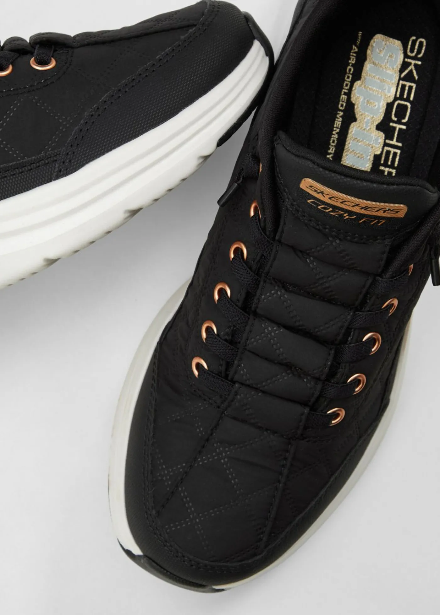 bonprix Skechers Zapatillas sin cordones de Skechers con espuma viscoelástica Negro Discount