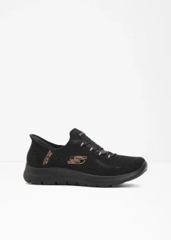 bonprix Skechers Zapatillas sin cordones de Skechers con espuma viscoelástica Negro-oro Online