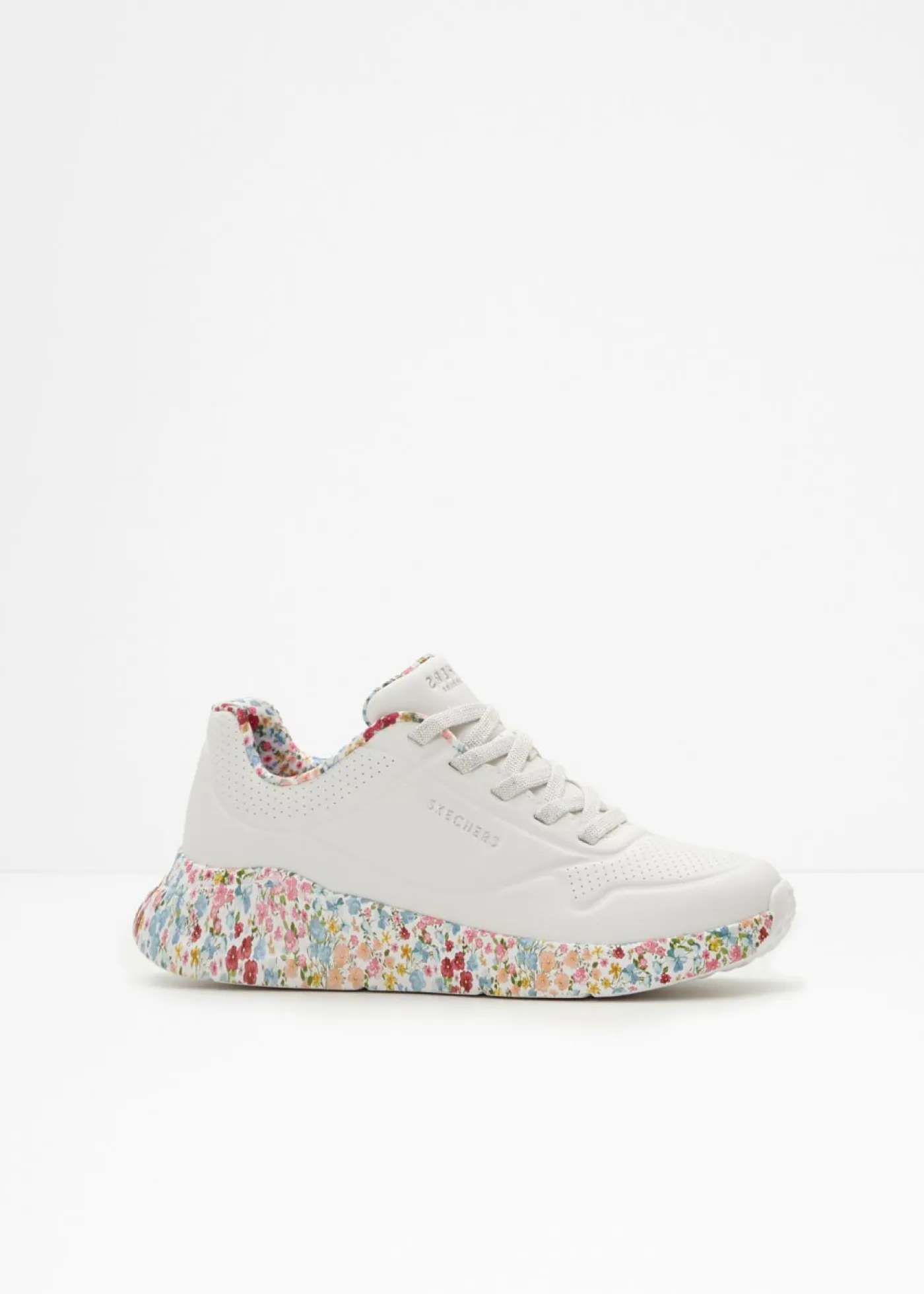 bonprix Skechers Zapatillas Skechers con espuma viscoelástica blanco con flores New