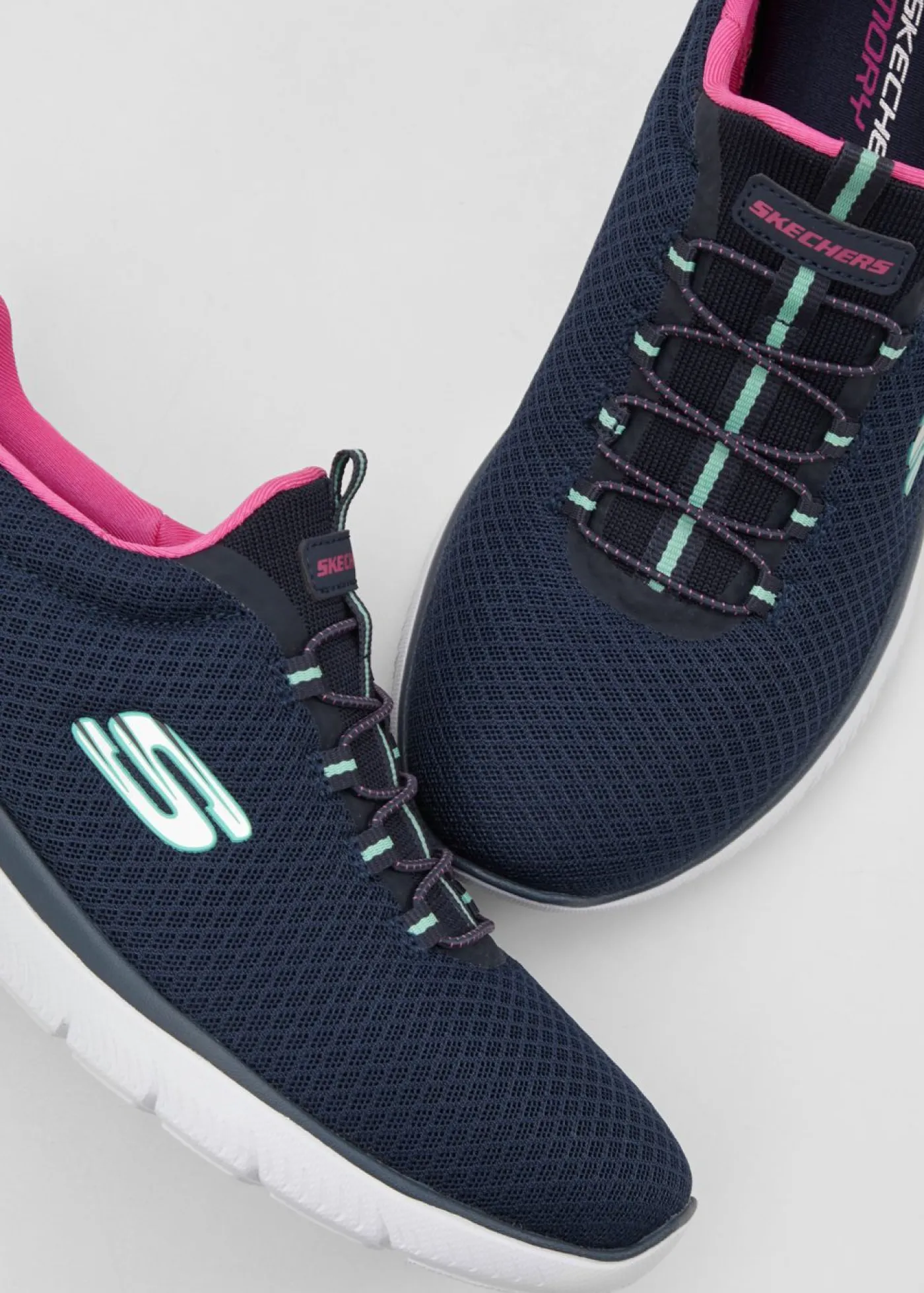 bonprix Skechers Zapatillas Skechers con espuma viscoelástica Azul marino/rosa Discount