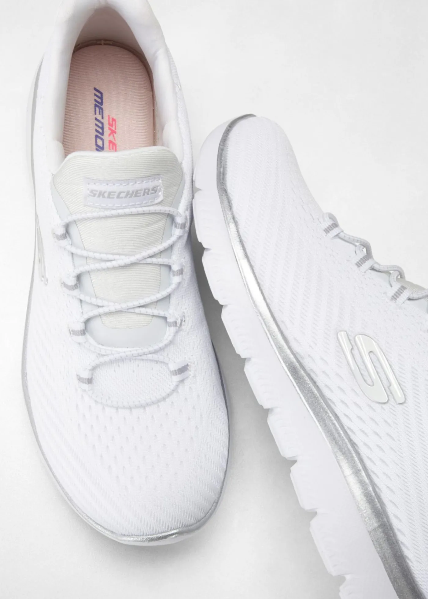 bonprix Skechers Zapatillas Skechers con espuma viscoelástica Blanco Discount