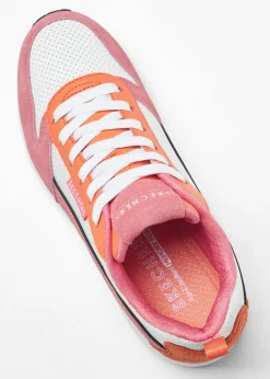 bonprix Skechers Zapatillas Skechers con espuma viscoelástica Rosa/blanco/naranja Online